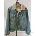 denim berber fleece krage herr casual jackor